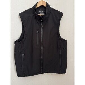 RefrigiWear Vest Mens XL Black Full-Zip Pockets Excellent Workwear Outdoor